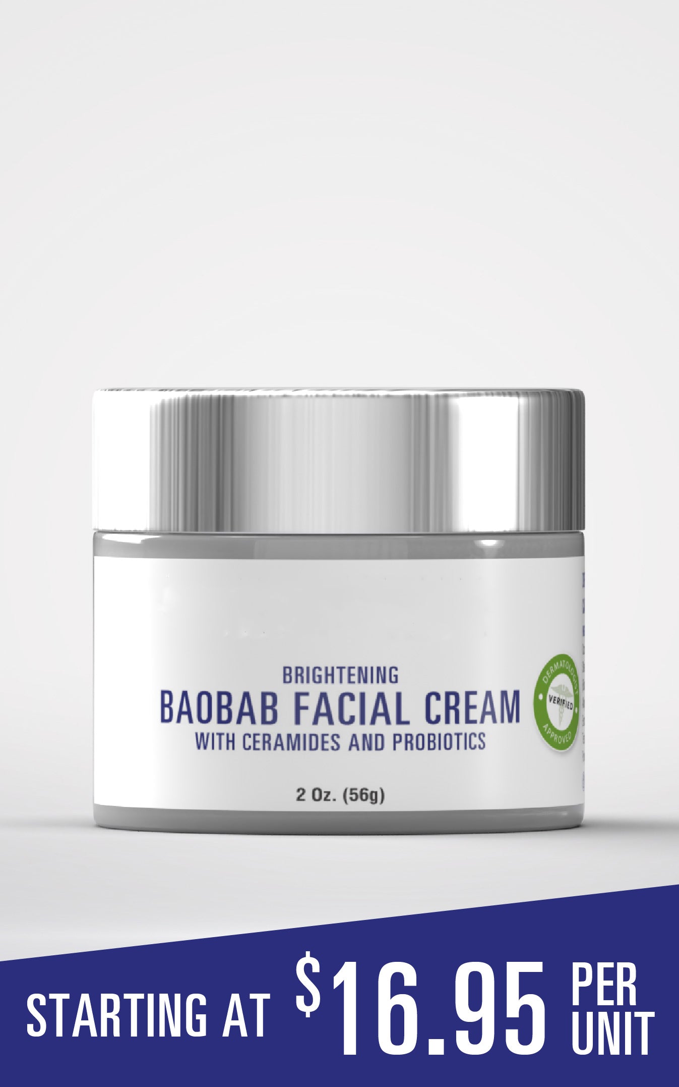 Brightening Baobab Facial Cream with Ceramides and Probiotics