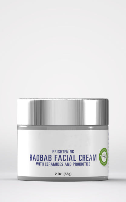 Brightening Baobab Facial Cream with Ceramides and Probiotics