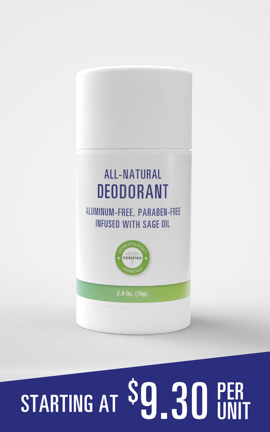 All-Natural Deodorant - Aluminum Free, Paraben Free, Infused with Sage Oil