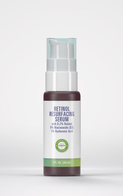 Retinol Resurfacing Serum with 0.2% Retinol, 5% Niacinamide (B3), 1% Hyaluronic
