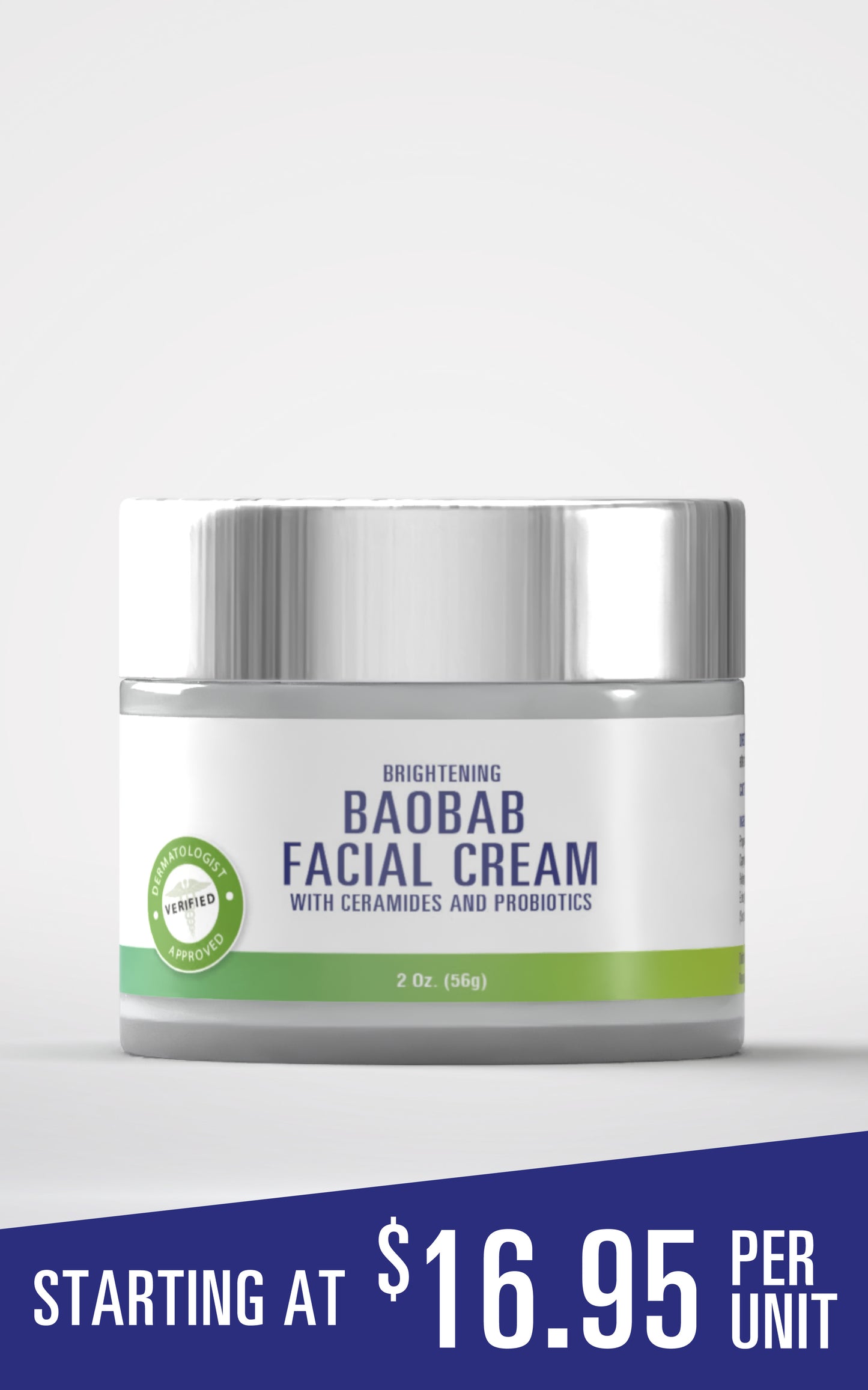 Brightening Baobab Facial Cream with Ceramides and Probiotics