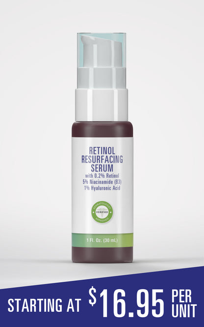 Retinol Resurfacing Serum with 0.2% Retinol, 5% Niacinamide (B3), 1% Hyaluronic